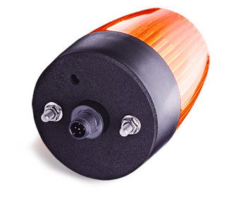 orange beacon with M12 plug
